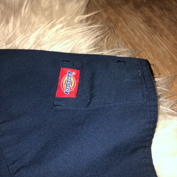 Dickies navy blue and sky blue scrub top - Picture 5 of 5